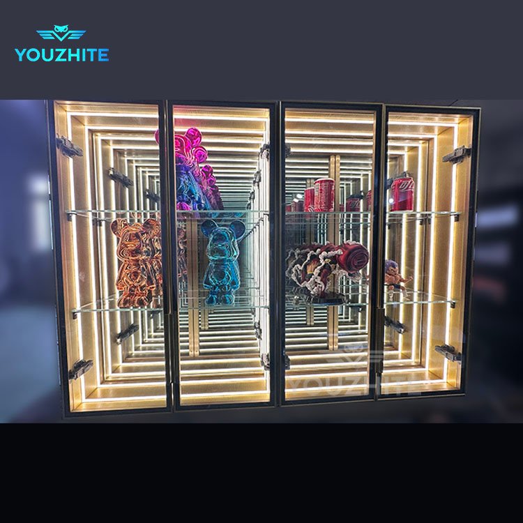 Infinity Mirror Light Showcases Abyss Mirror Glass Display Cabinets for Furniture Living Room Dining Room - Image 3