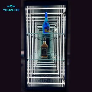 Infinity Mirror Light Showcases Abyss Mirror Glass Display Cabinets for Furniture Living Room Dining Room