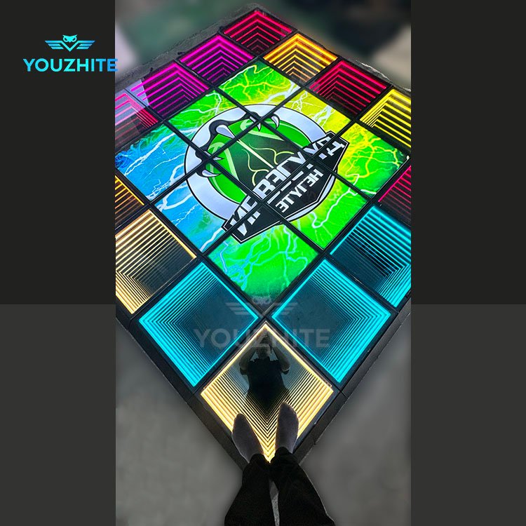 Stage Lights Tempered Glass Magnetic Infinity Mirror Panel 3d Effect LED Dance Floor for Wedding Party - Image 3