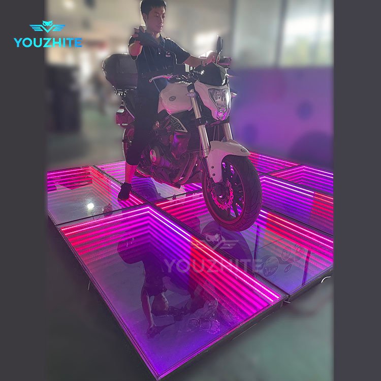 Stage Lights Tempered Glass Magnetic Infinity Mirror Panel 3d Effect LED Dance Floor for Wedding Party - Image 2